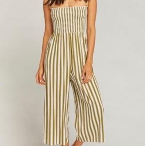 Show Me your Mumu Parton Striped Smocked Playsuit